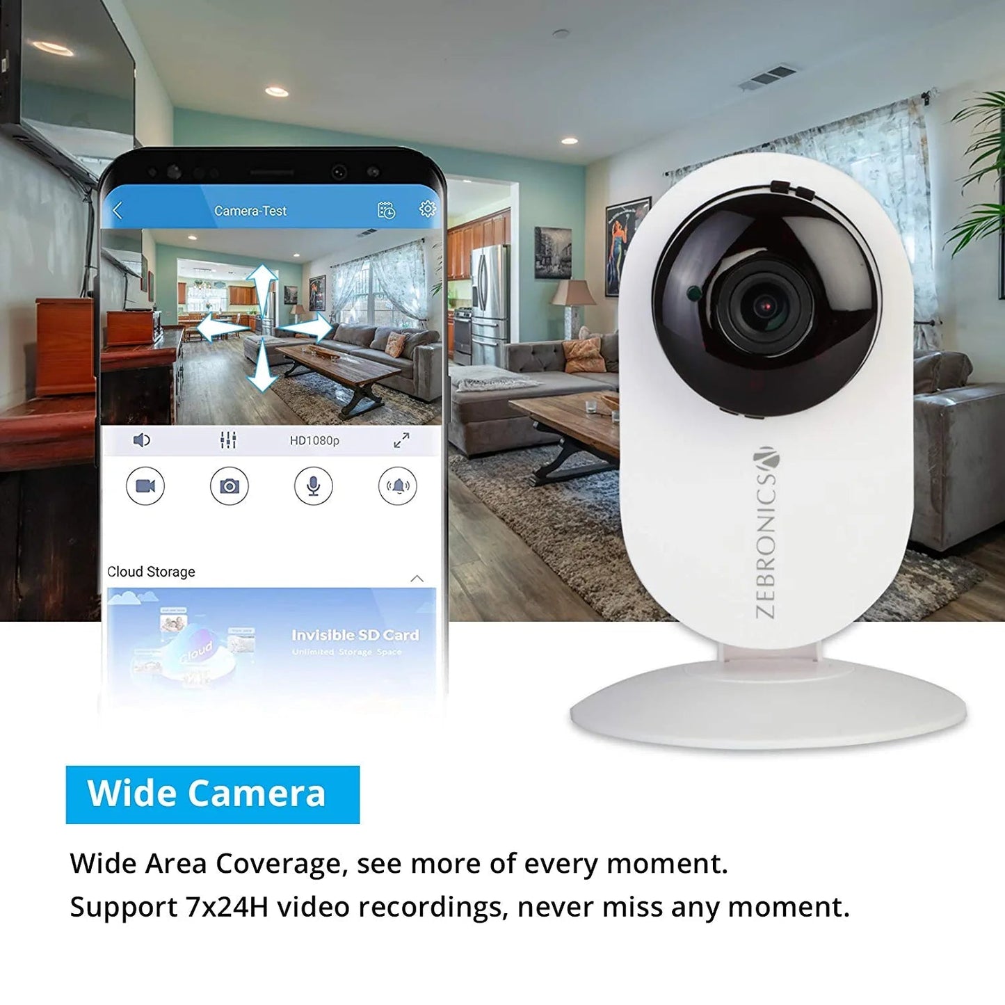 Zebronics Zeb Smart Cam 100 WiFi Camera with Remote Monitoring