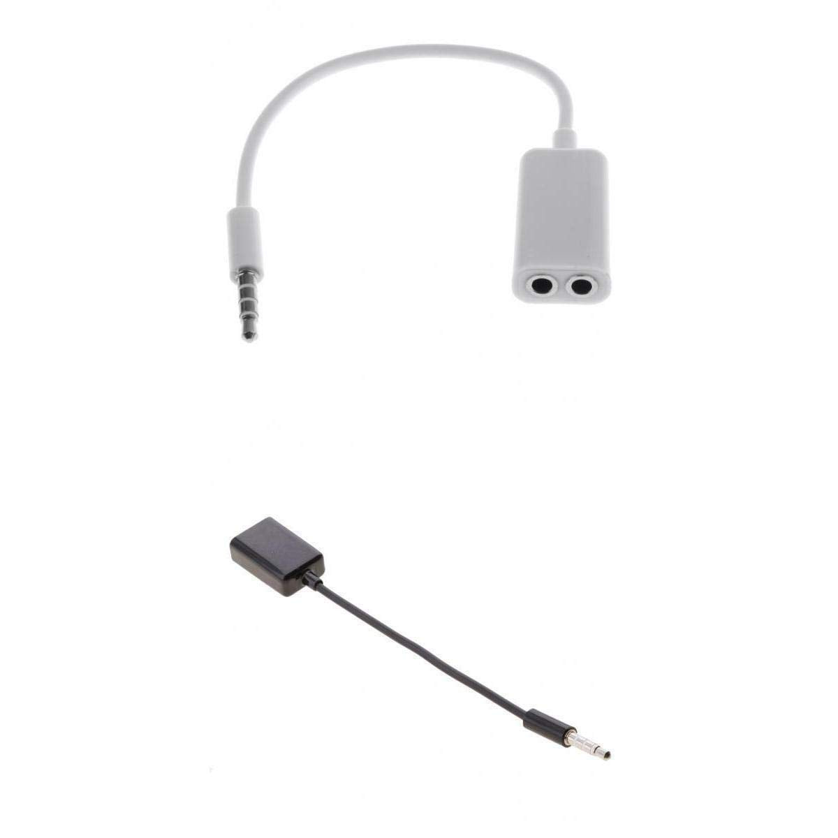Audio adapter with cable on a white background