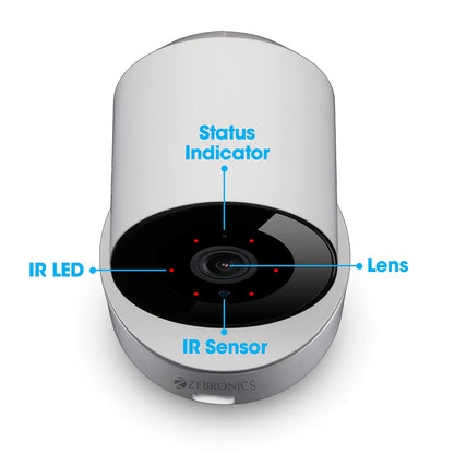 Zebronics Zeb-Smart CAM 102 Smart WiFi PTZ Indoor Camera with Motion Detection, Day/Night Mode