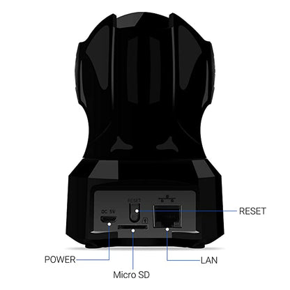ZEBRONICS ZEB-HA2NW10M-PT-HMBB Home Security Camera Supporting Two-Way Audio Communication , Smart Tracking, FACE /Sound Detection