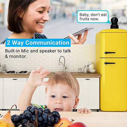 ZEBRONICS ZEB-HA2NW10M-PT-HMBB Home Security Camera Supporting Two-Way Audio Communication , Smart Tracking, FACE /Sound Detection