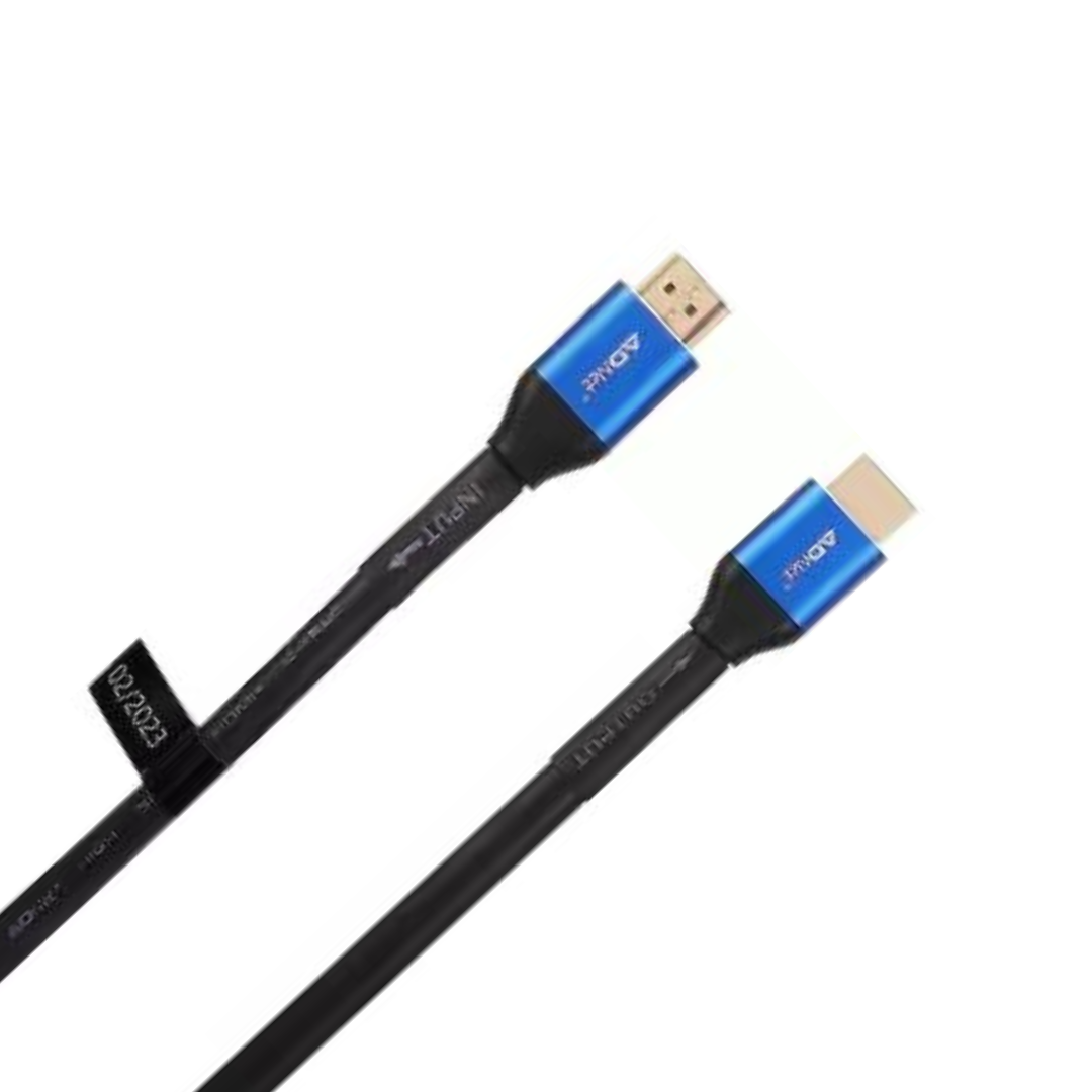 HDMI Male to HDMI Male 4K Cable, 2.0 High-Speed, Supports 3D, 2160p, 1080p, HDR, & Audio Return, Compatible with TV, PC, Monitor, Projector (Blue)-1.5m