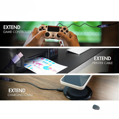 USB 3.0 Extension Cord IC , Male to Female USB Cable High-Speed Data Transfer Compatible with Webcam, Gamepad, Keyboard, Mouse, Hard Drive, Xbox, Laptop/PC/Mac/Printer