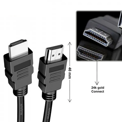 HDMI (Male-Male) Cable 1.4V High-Speed with Ethernet, 3D, Full HD 1080p and Audio Return for TV, PC, PlayStation, Gaming Monitor