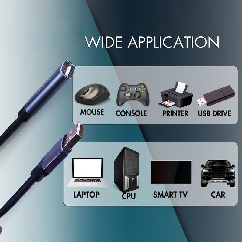 USB 3.0 Extension Cord IC , Male to Female USB Cable High-Speed Data Transfer Compatible with Webcam, Gamepad, Keyboard, Mouse, Hard Drive, Xbox, Laptop/PC/Mac/Printer