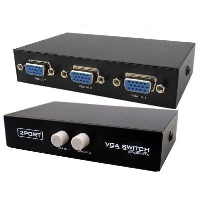 VGA Video Switch with Button for PS4, PC, TV, Projector, Monitor