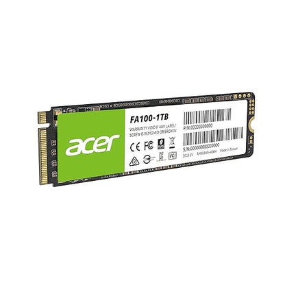 Acer FA100 1TB NVMe PCIe Gen3 x4 NVMe 3D NAND SSD M.2 Internal SSD-3300MB/s R, 2700MB/s W Speed