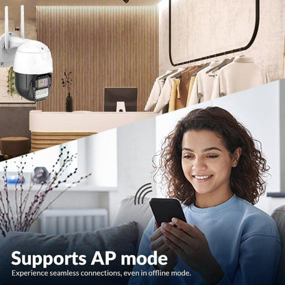 WiFi CCTV Camera | 3MP Outdoor PTZ Security Camera with OKAM App Support, WiFi + LAN Port, ONVIF Compatible, 12V Power Supply, Night Vision & Motion Detection