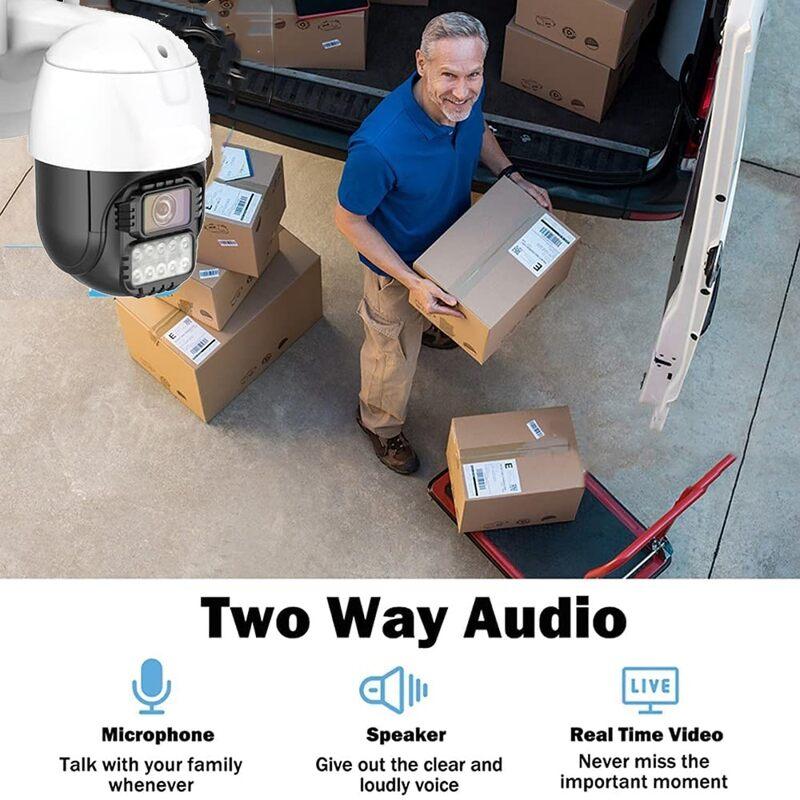 WiFi CCTV Camera | 3MP Outdoor PTZ Security Camera with OKAM App Support, WiFi + LAN Port, ONVIF Compatible, 12V Power Supply, Night Vision & Motion Detection