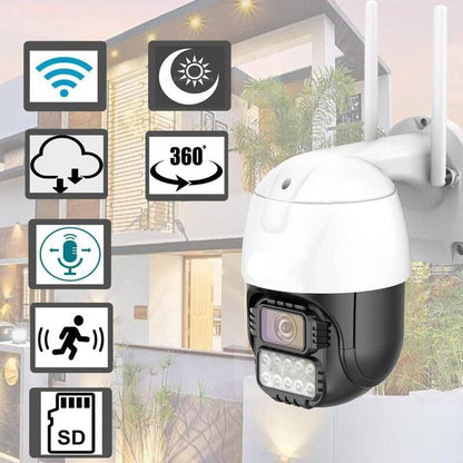 WiFi CCTV Camera | 3MP Outdoor PTZ Security Camera with OKAM App Support, WiFi + LAN Port, ONVIF Compatible, 12V Power Supply, Night Vision & Motion Detection