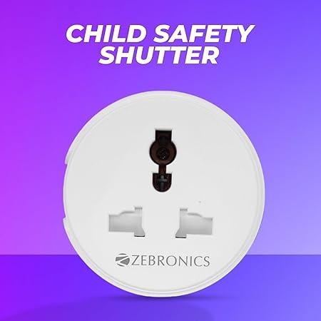 Zebronics ZEB-SP110,Wi-Fi plug compatible with google assistant & alexa,supports upto 10A and comes with a APP that Scheduled Control