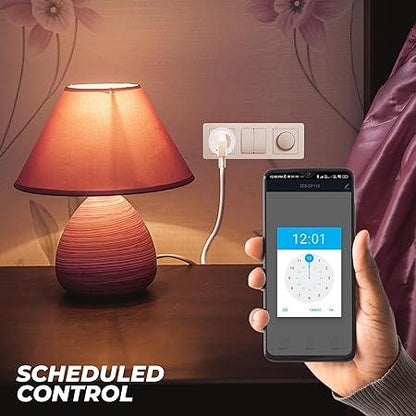 Zebronics ZEB-SP110,Wi-Fi plug compatible with google assistant & alexa,supports upto 10A and comes with a APP that Scheduled Control