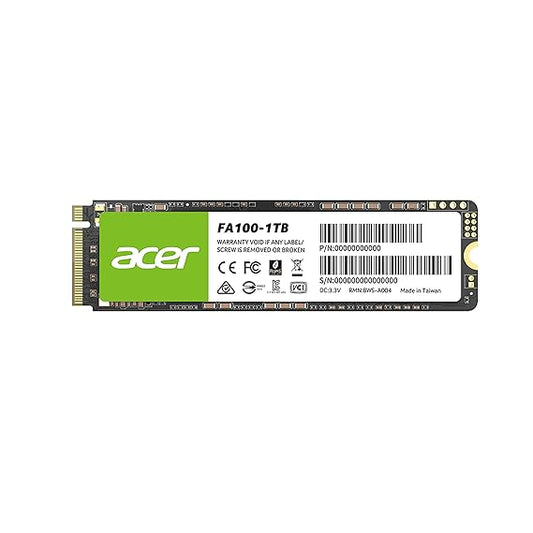 Acer FA100 1TB NVMe PCIe Gen3 x4 NVMe 3D NAND SSD M.2 Internal SSD-3300MB/s R, 2700MB/s W Speed